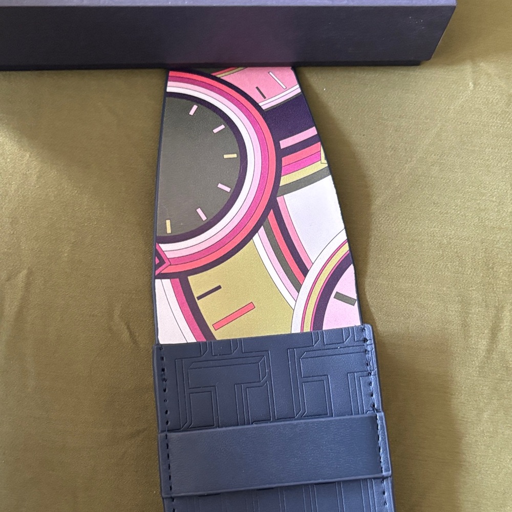 Ted Baker Navy Embossed pouch - Picture 2 of 5